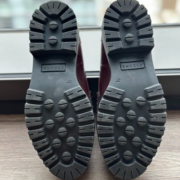 Sezane Albane Loafers - Glossy Burgundy - near new - Picture 5 of 5